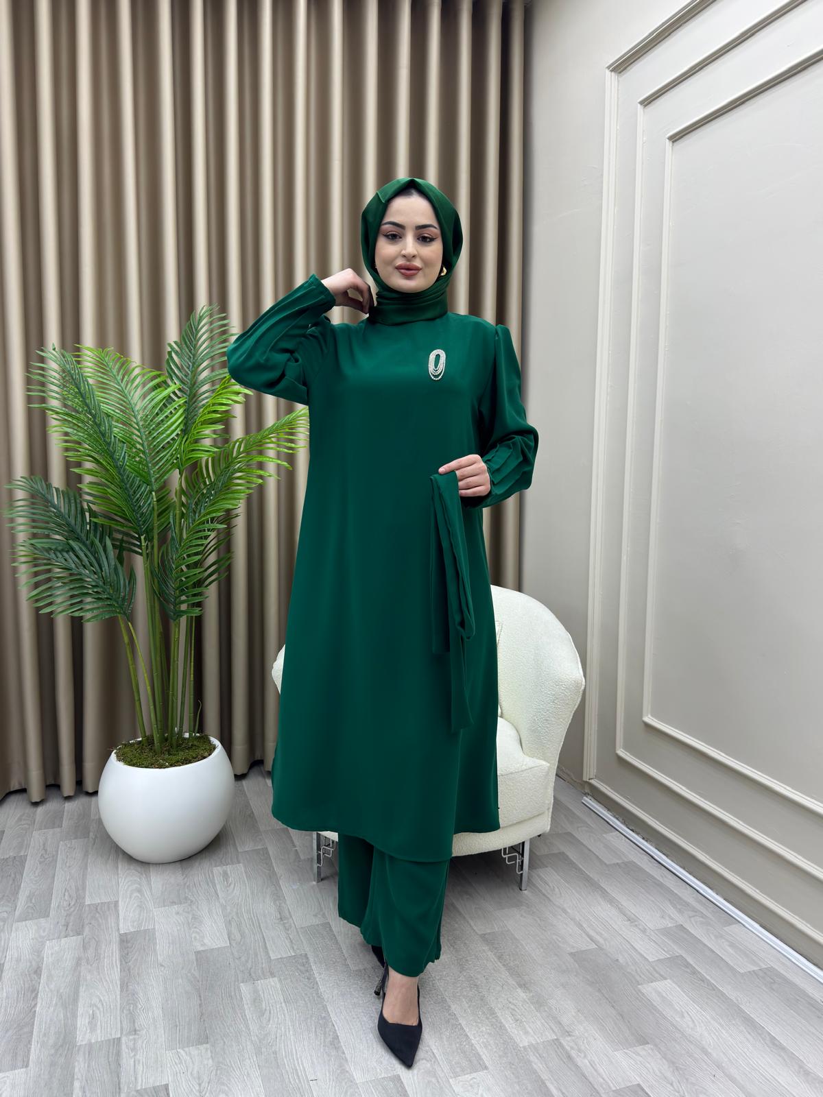 Hicran Takım Zümrüt Yeşil